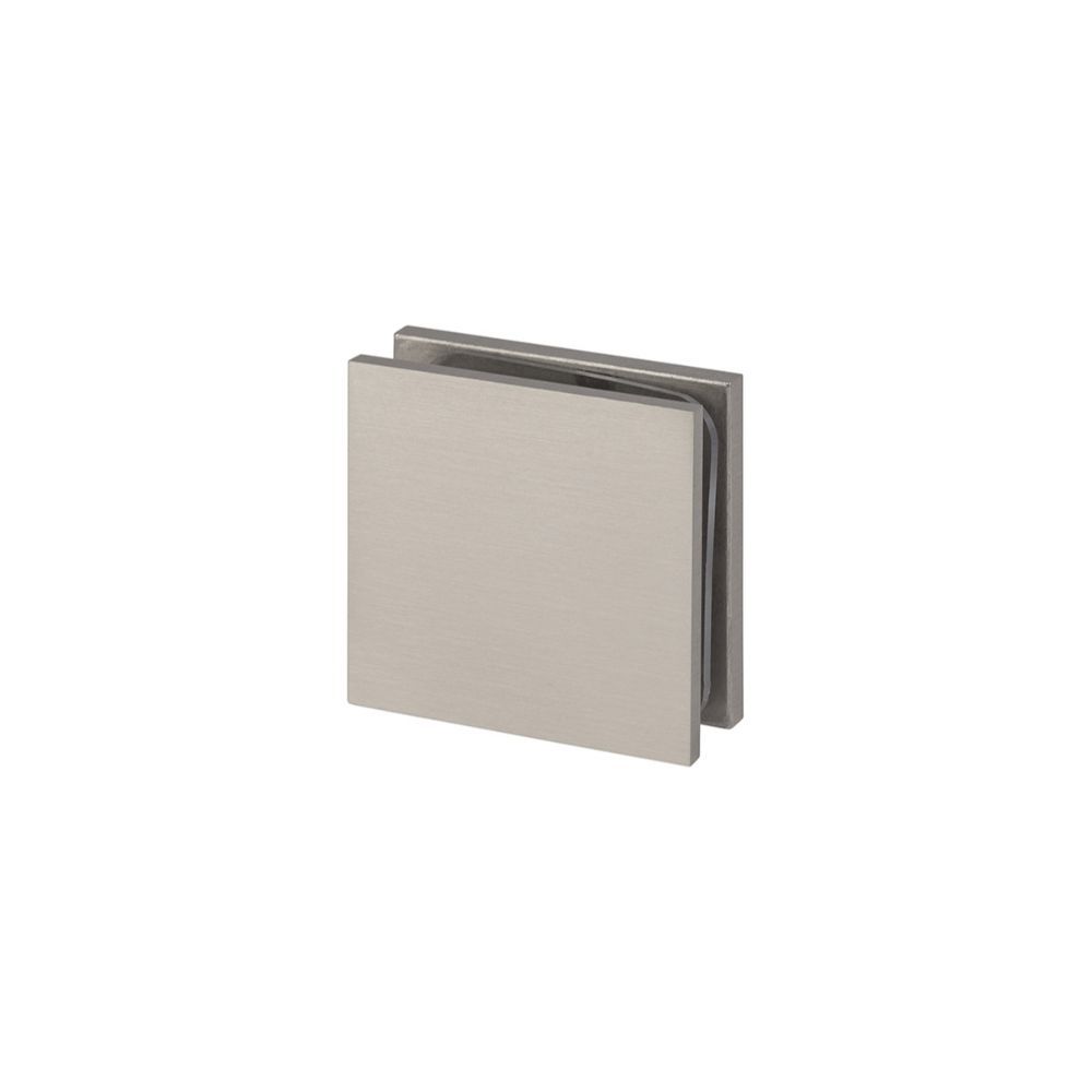Sure-Loc Hardware SHR-C2 15 Shower Glass Clamp 2"x2" Square in Satin Nickel